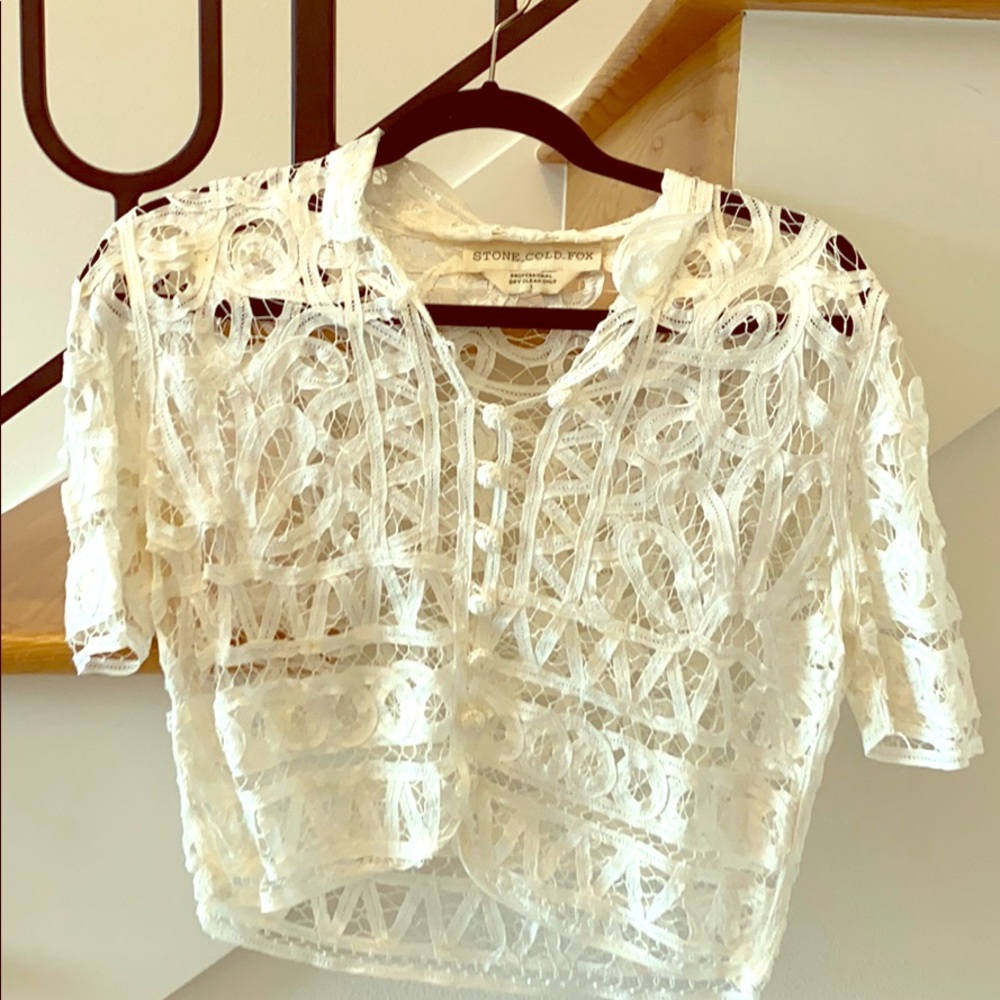 Stone Cold Fox White lace Crop